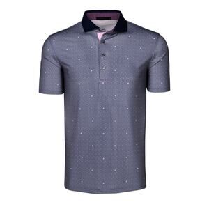 NWT Greyson Men's G Squared Short Sleeve Polo in Tide size XL